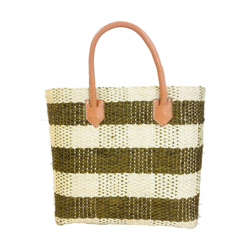 Newport Gingham Straw Bag