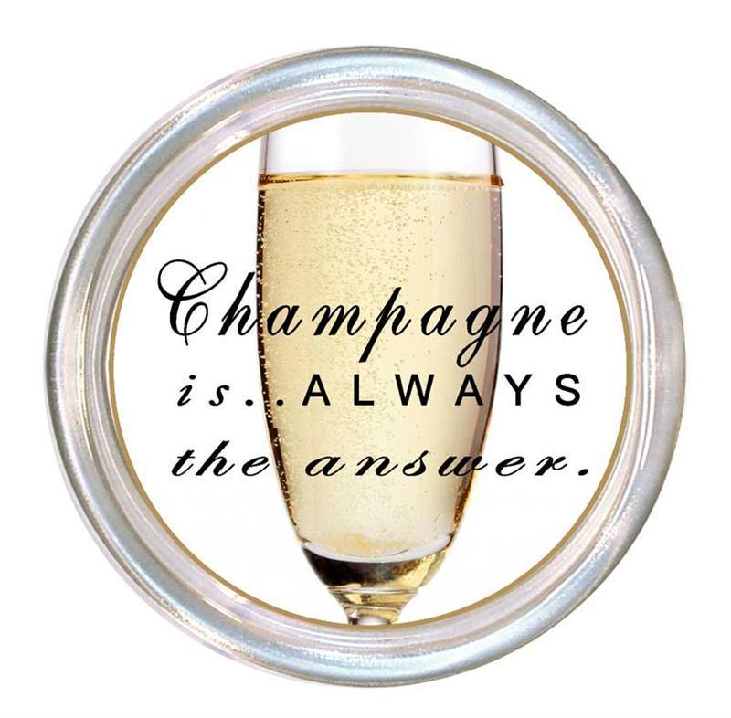 Champagne is Always the Answer Wine Coaster