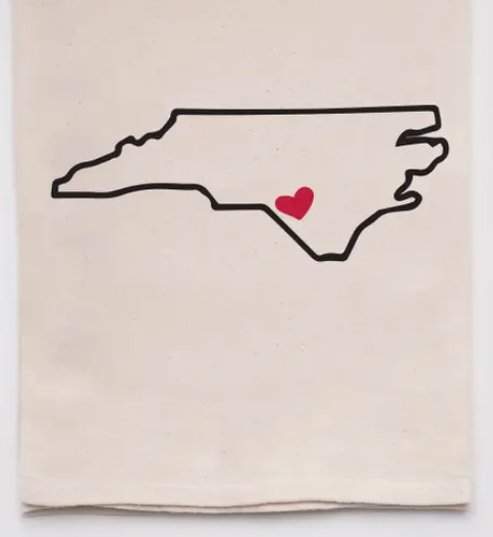 North Carolina Love My State Towel