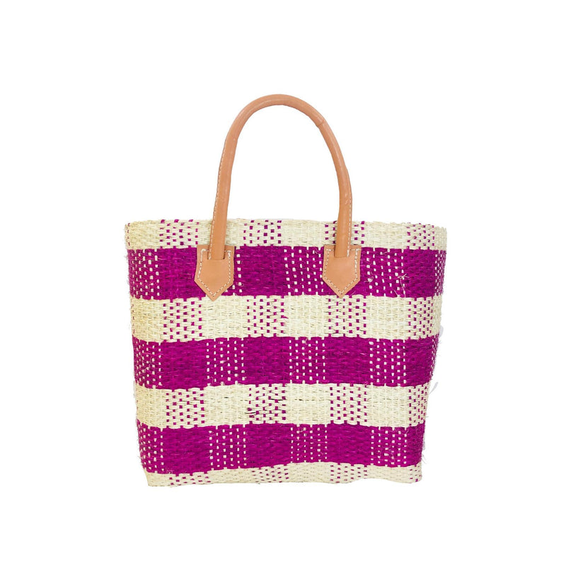 Newport Gingham Straw Bag