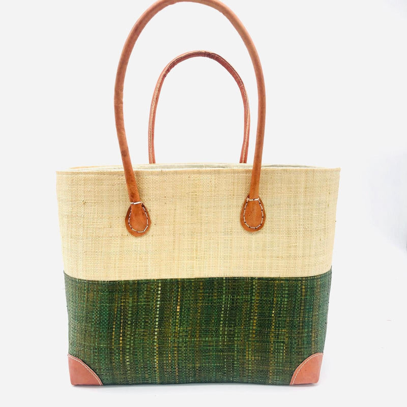 Trinidad Two Tone Straw Basket