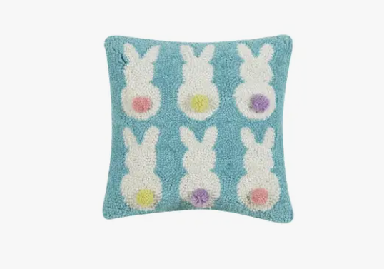 6 Bunny Tails Hooked Pillow