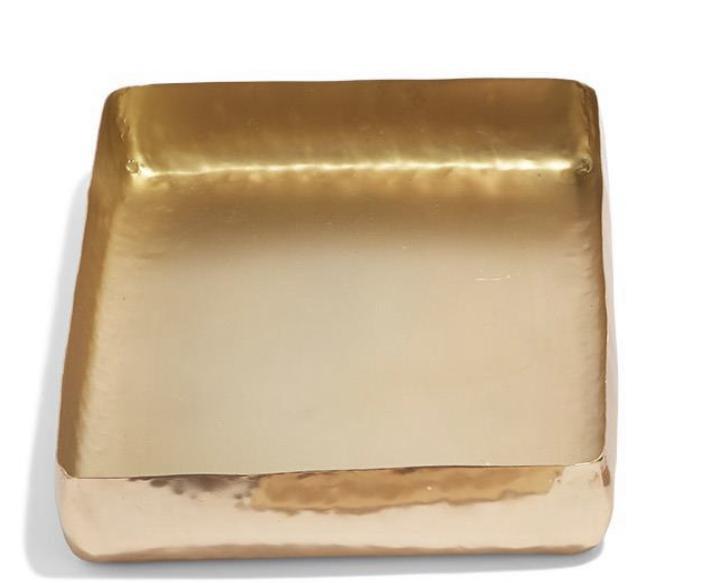 Gilded Hand-Crafted Hammered Decorative Trays