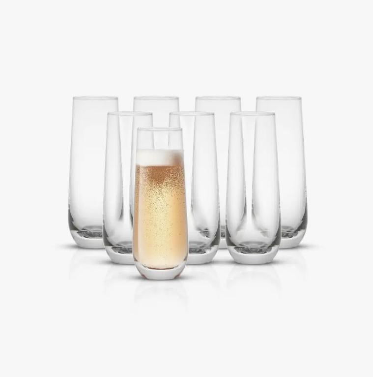 Stemless Champagne Glasses S/8
