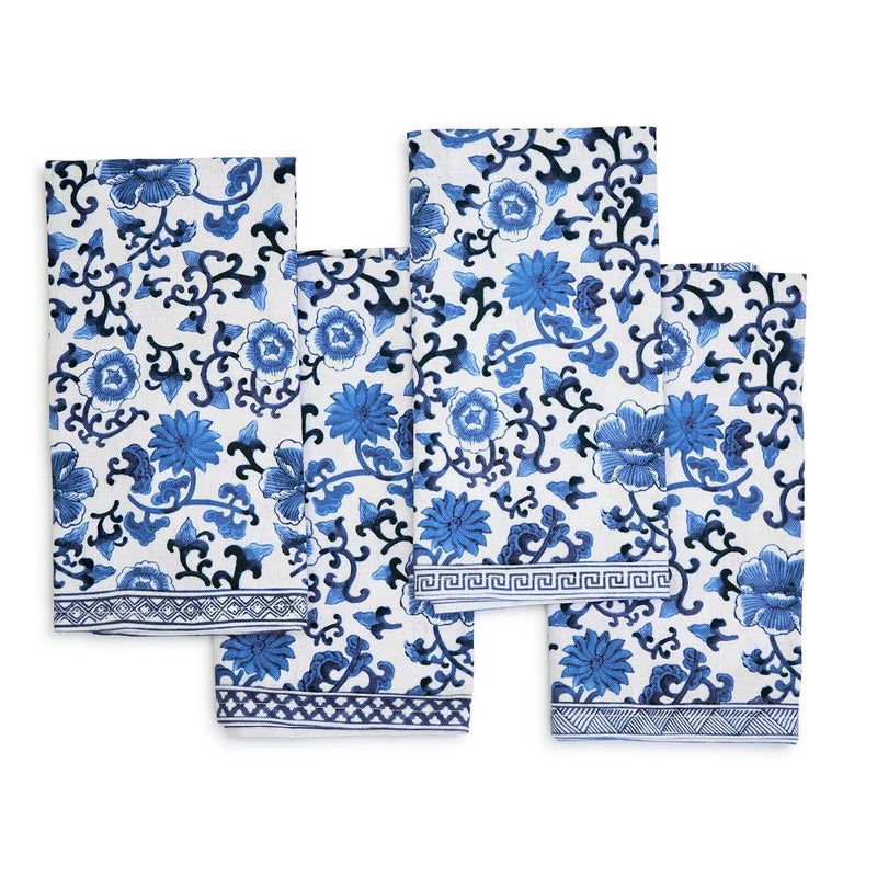Chinoiserie Blue and White Napkins S/4