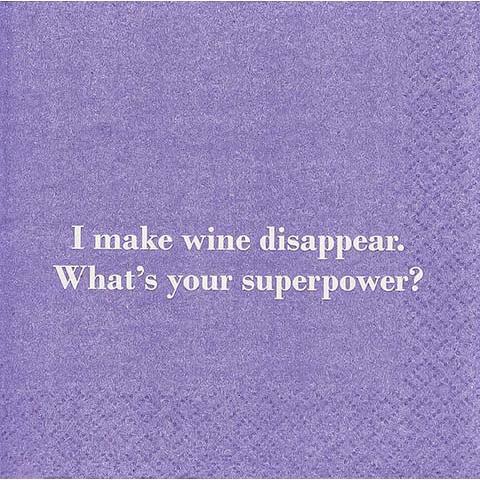 Wine Disappear Super Power Cocktail Napkin